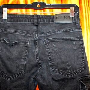 THRT Black Moto Cargo Jeans - Size 28
